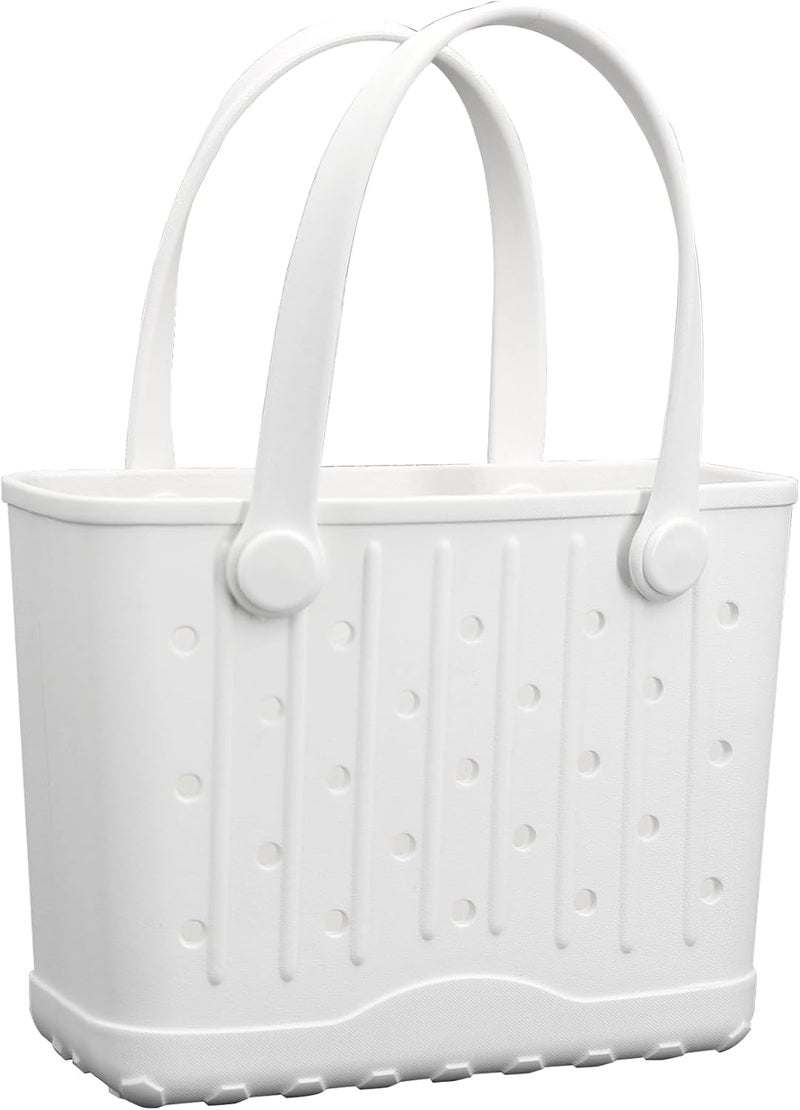 CXY Store Rubber Tote Bag Small Beach Bag Waterproof Beach Tote Washable Travel Handbag for Sport Boat Market Outdoor - Image 1